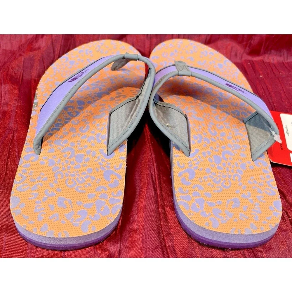 Youth The NORTH FACE NWT G Basecamp Purple Flip Flops Beach Surf Sandals sz 5Y
